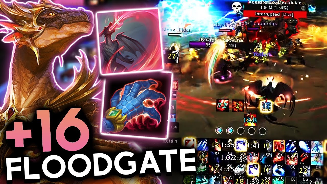 Floodgate +16 | Flameshaper Dev Evoker | TWW SEASON 2 M+