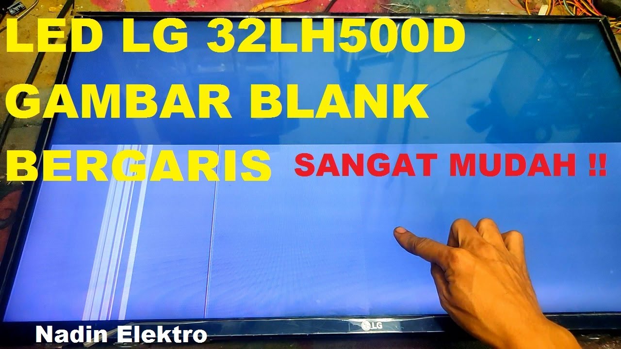 TV LED LG 32LH500D-TA GAMBAR BLANK BERGARIS