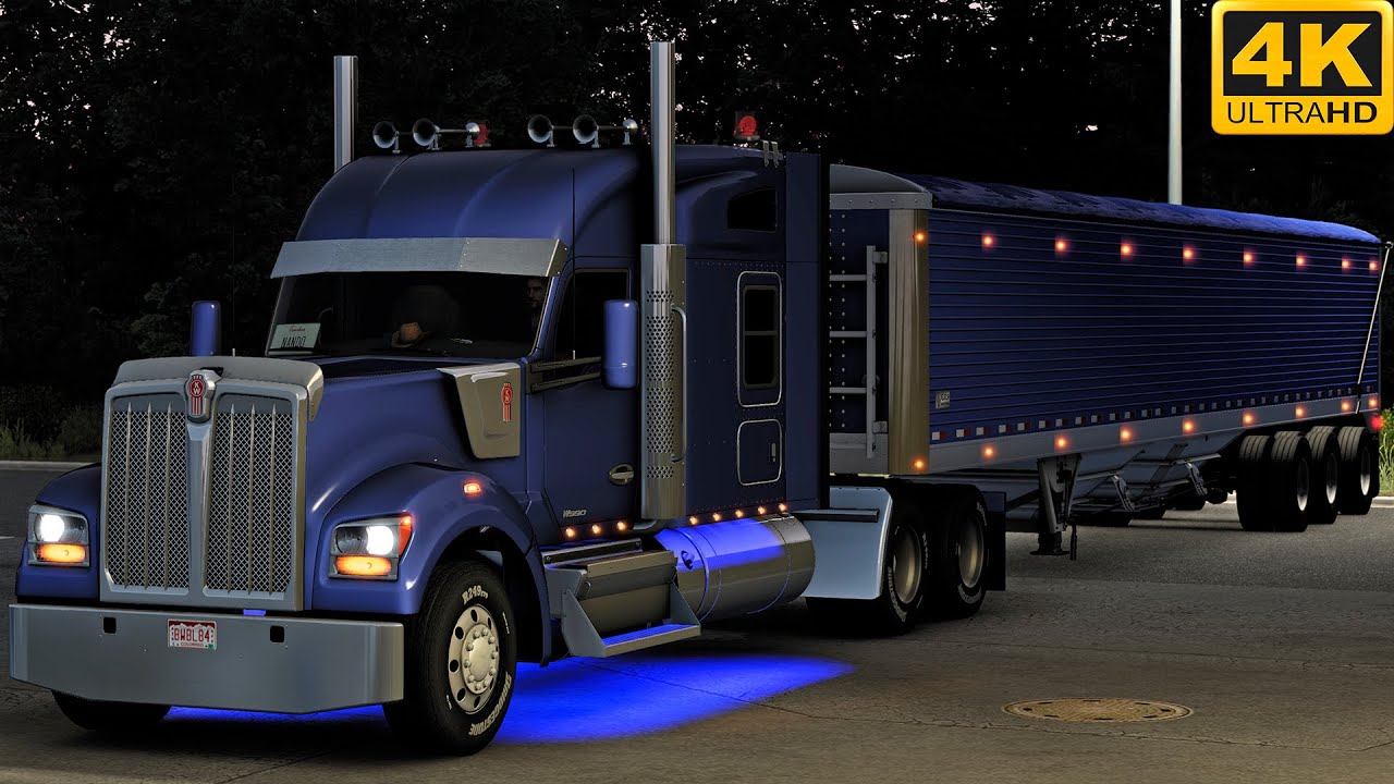 [G29] ATS (4K 60FPS) | KENWORTH W990 | MONTROSE - LAMAR | NIGHT DRIVE