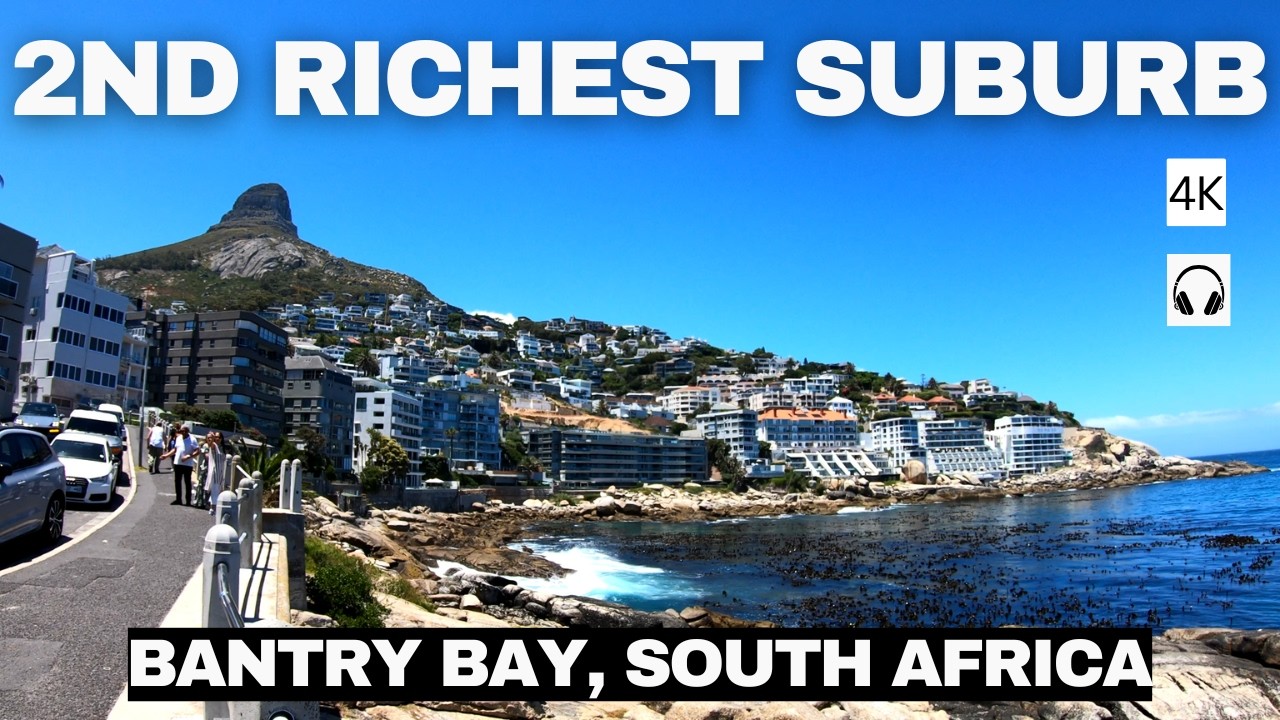 4K Walk Tour | Bantry Bay Cape Town: South Africa's Second-Richest Neighborhood