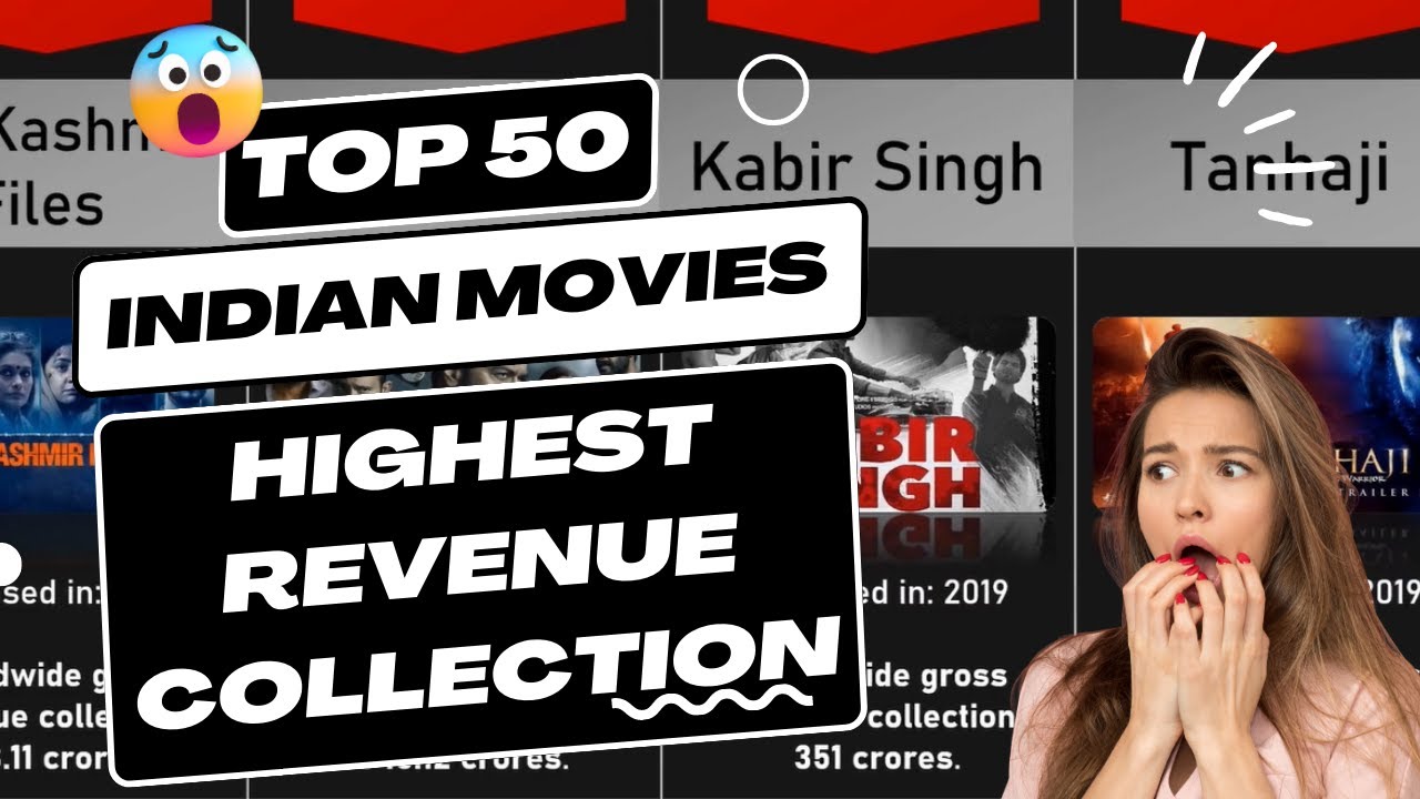 Top 50 Indian Movies with Highest Gross Revenue Collection | Bollywood Blockbusters of All time.