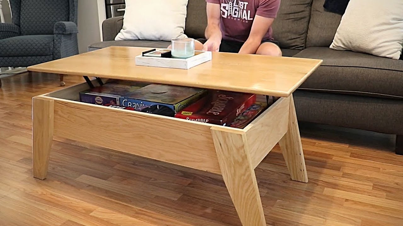 Making a Modern Coffee Table: Lift Top and Hidden Storage