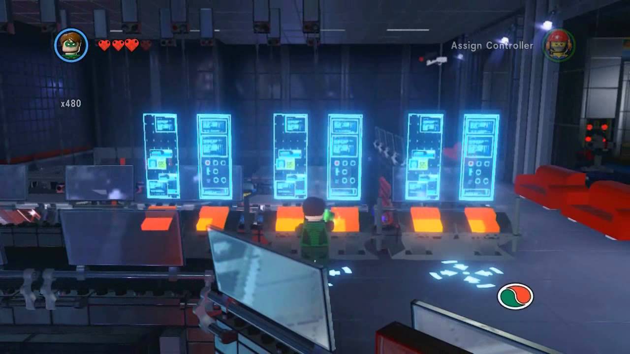 The Octan Tower all collectibles (posters,red bricks,dance pads) - The LEGO Movie Videogame