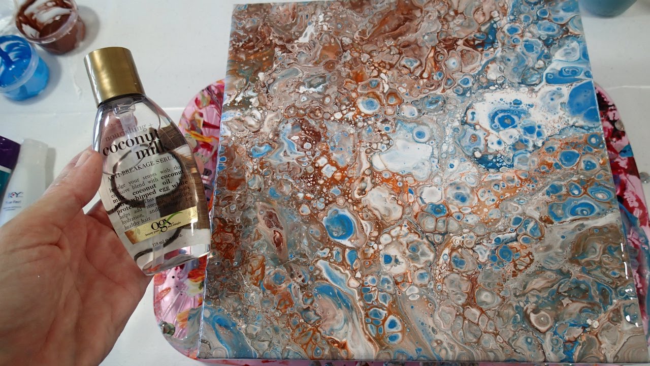 Testing Dimethicone for Acrylic Pouring Cells: Coconut Milk Hair Serum (Part 3)