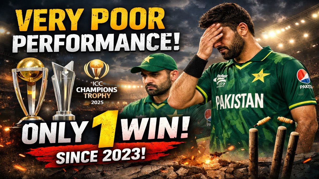 “Pakistan’s ICC Collapse: Just 1 Big Win Since 2023!”
