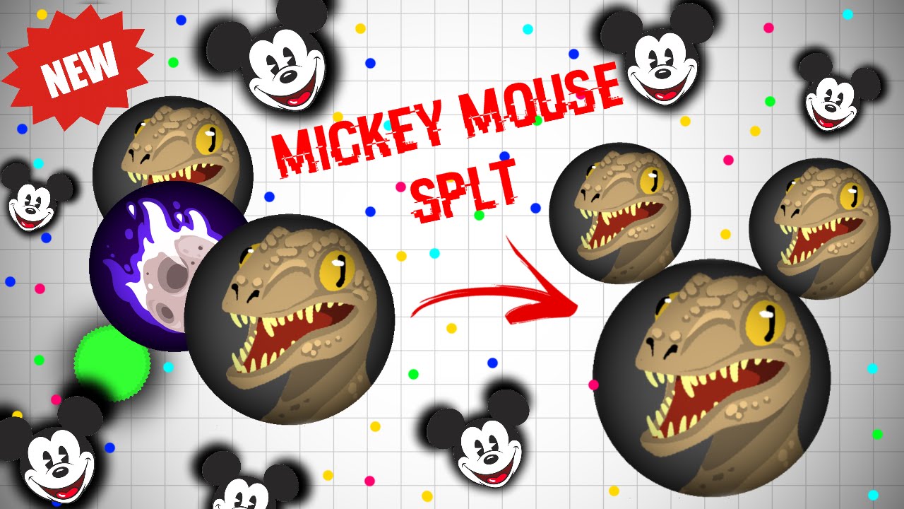 Agar.io - NEW MICKEY MOUSE SPLIT! (New Trick)
