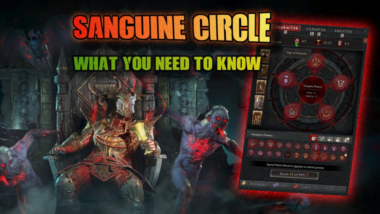 How To Work The Sanguine Circle. | Diablo 4