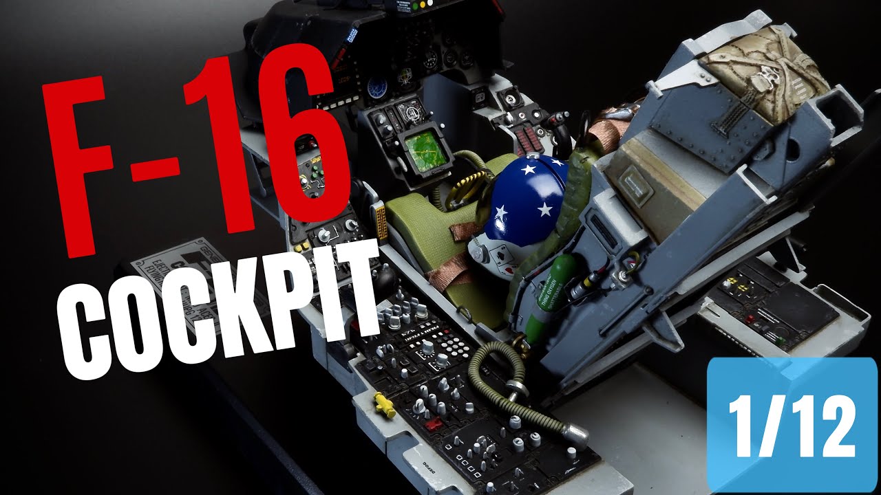Сборка масштабной модели | F-16 COCKPIT | Italeri 1/12