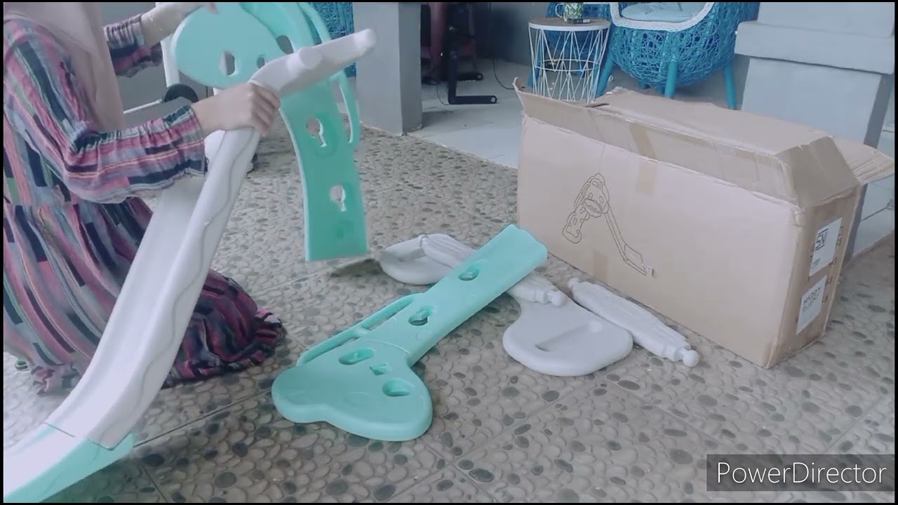 Cara Merakit Perosotan Murah Karakter Jerapah Anak HC-008 Unboxing - Tutorial Pasang