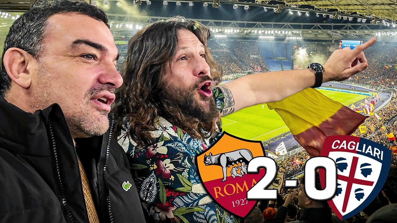 RECORRIDA en MOTO y partido de ROMA en el OLÍMPICO