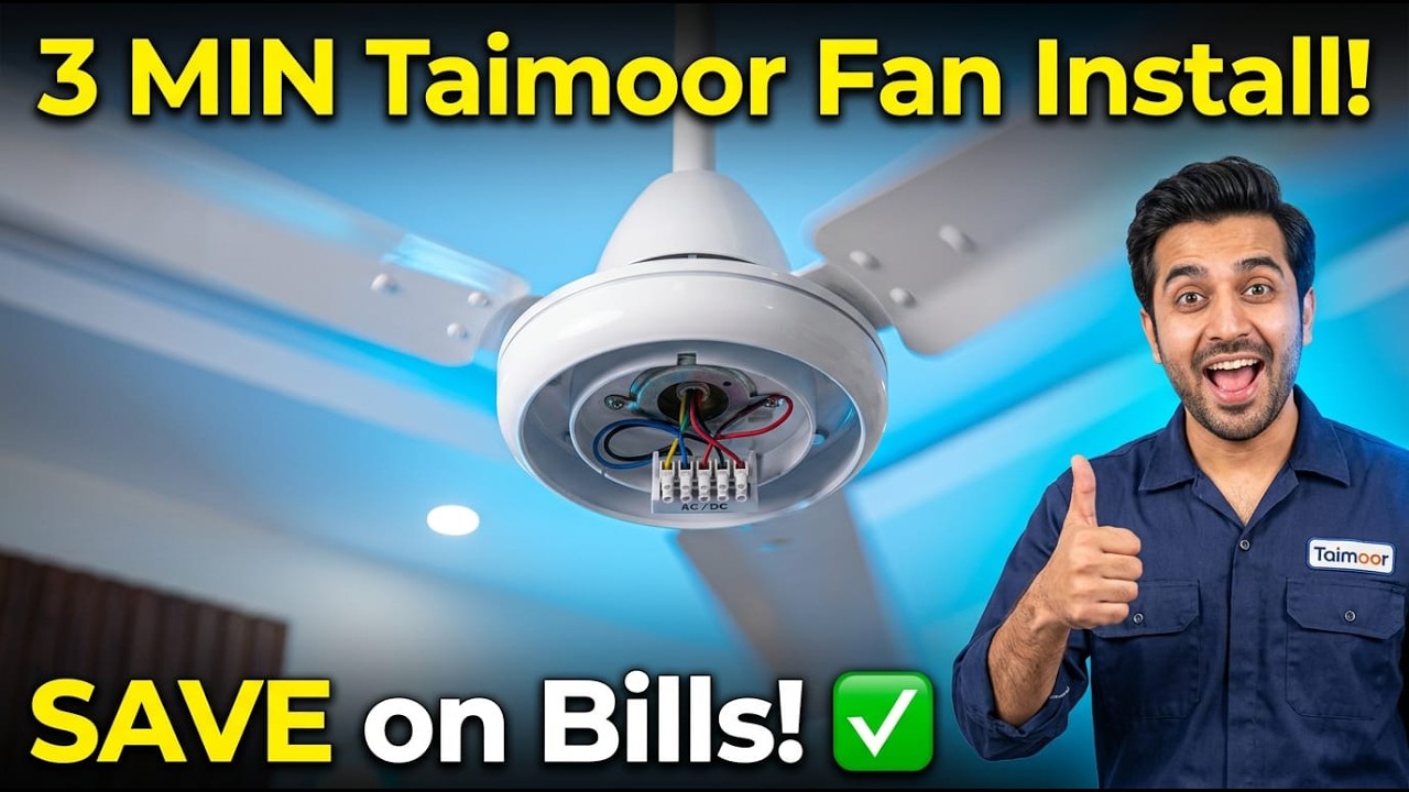 Taimoor AC/DC Ceiling Fan Full Setup | M Tech Hub,#electricitybill