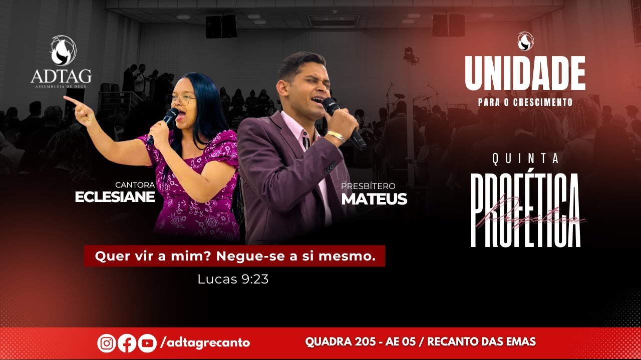 Culto da Unção Profética | ADTAG Recanto | 06/02/2025