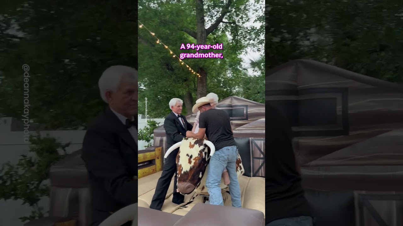 Gran Rides Mechanical Bull At Granddaughter&rsquo;s Wedding 😂