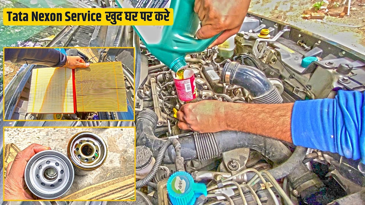 Car ki Service Ghar pr kise kre - TATA Nexon Car Service at Home - खुद करे कार की सर्विस घर पर