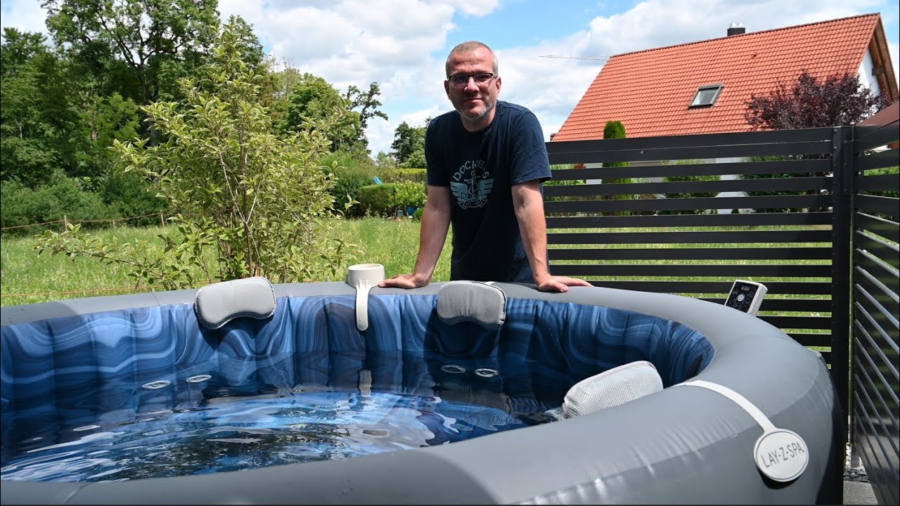 Bestway LAY-Z-SPA Whirlpool Santorini HydroJet Pro - Unboxing und Aufbau - Aufblasbarer Whirlpool