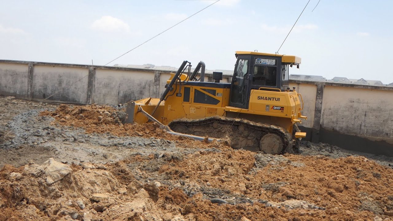 Completely The Project Video!! Best Dozer SHANTUI Construction Machinery Filling Out Side The Land