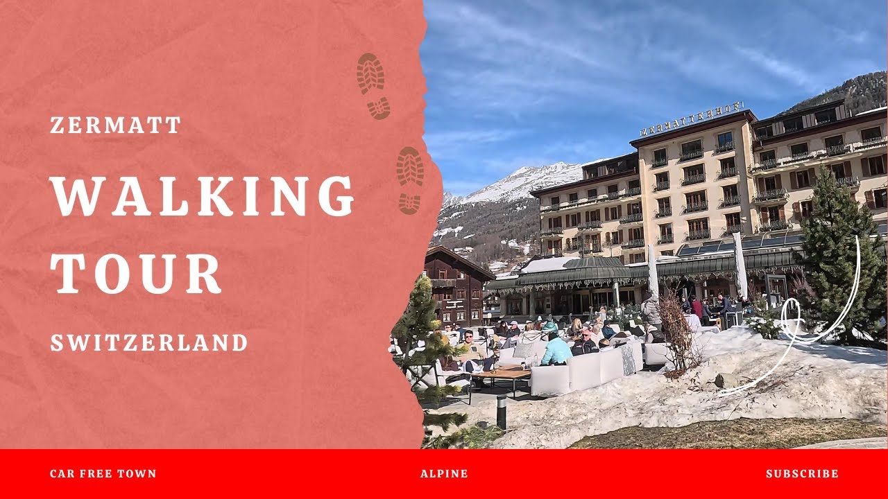 Walking In Zermatt: POV Street Photography & Sightseeing (No Talking) | Go Pro 4K | ASMR