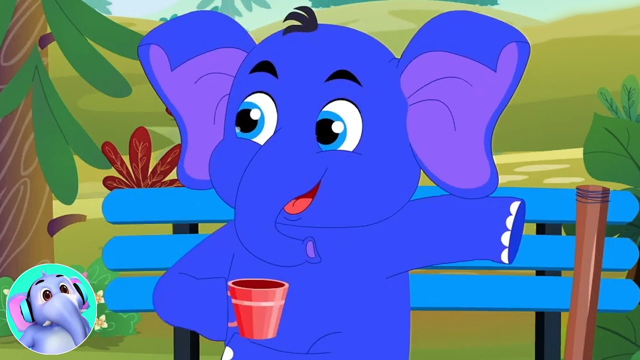 Ek Mota Hathi in Blue Color, एक मोटा हाथी + More Kids Song and Cartoon Videos