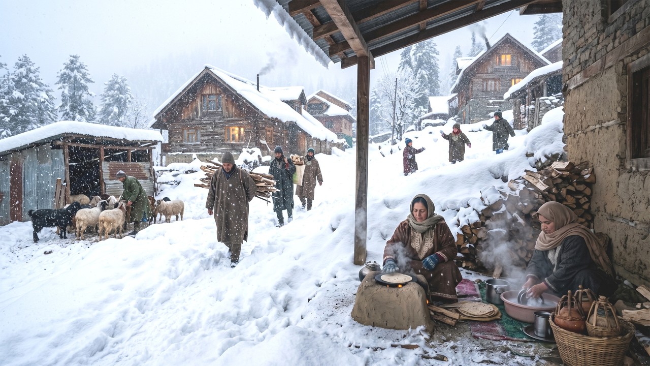 Inside a Snowy Village in Pakistani Kashmir | Extreme Winter Life at India-Pakistan Border