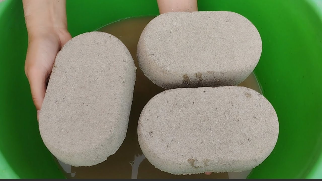 ASMR: Silky Pure Sand Crumbling in Water 💦💦 Soothing Satisfying, Sleepaid relaxation #asmrcommunity