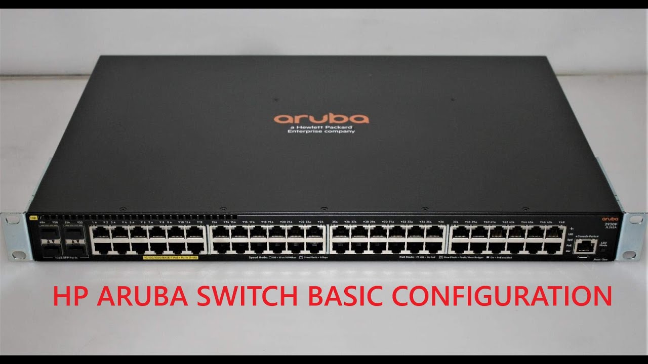 Базовая конфигурация коммутатора HP Aruba