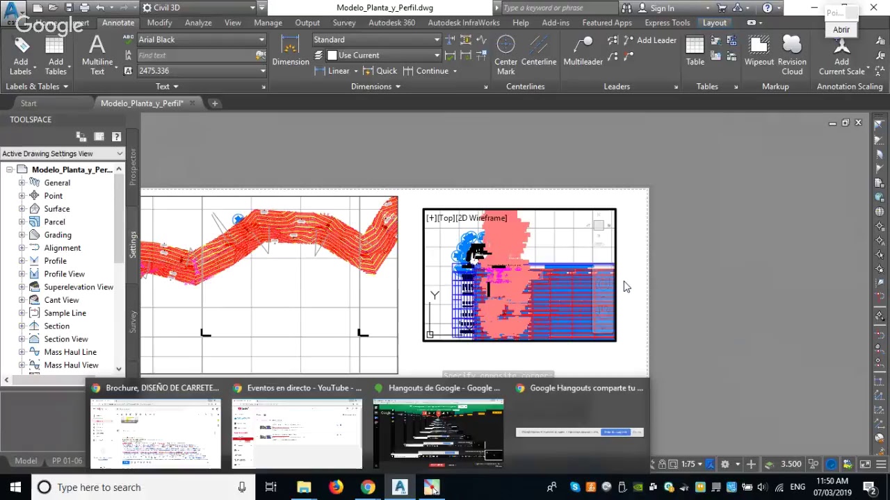 Maquetación de planos de AutoCAD Civil 3D