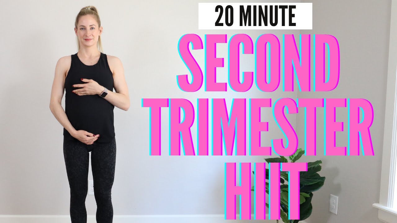 20 Minute Second Trimester Prenatal HIIT -  no jumping, pregnancy-safe interval training