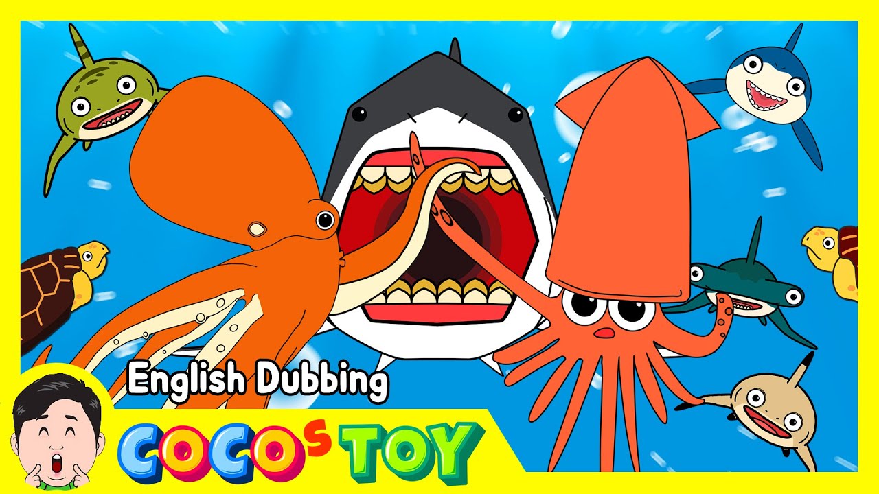 40min｜En Dubbing｜If a giant octopus & a giant squid fight, who will win? .etc binge viewing｜CoCosToy