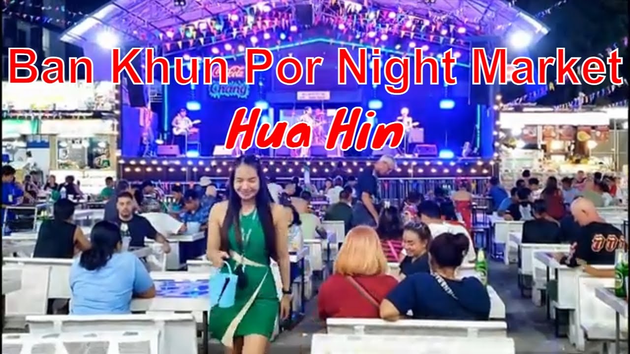 Having Dinner in Ban Khun Por Night Market, Hua Hin, Thailand (2024-03-03)