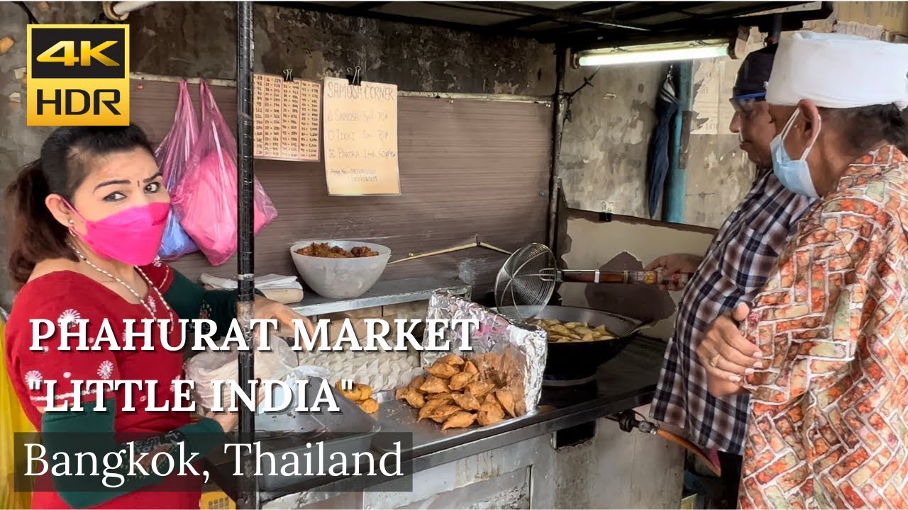 4K HDR| Walk around Little India (Phahurat Market) in Bangkok Thailand