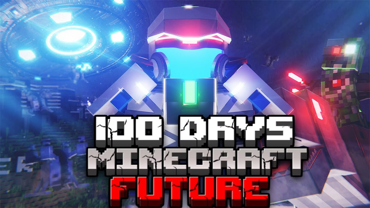 I Survived 100 Days in the FUTURE in Hardcore Minecraft