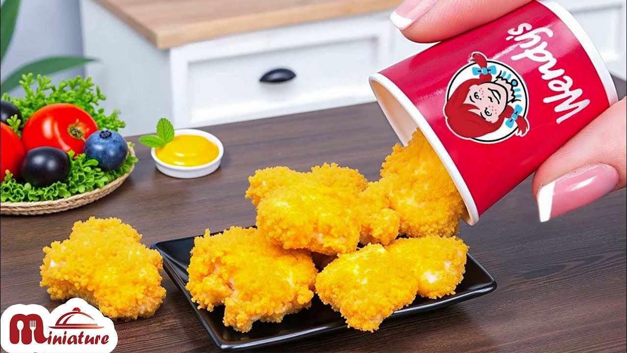 🐔 Extra Crispy Mini Wendy’s Chicken Nuggets Recipe | ASMR Cooking Mini Food