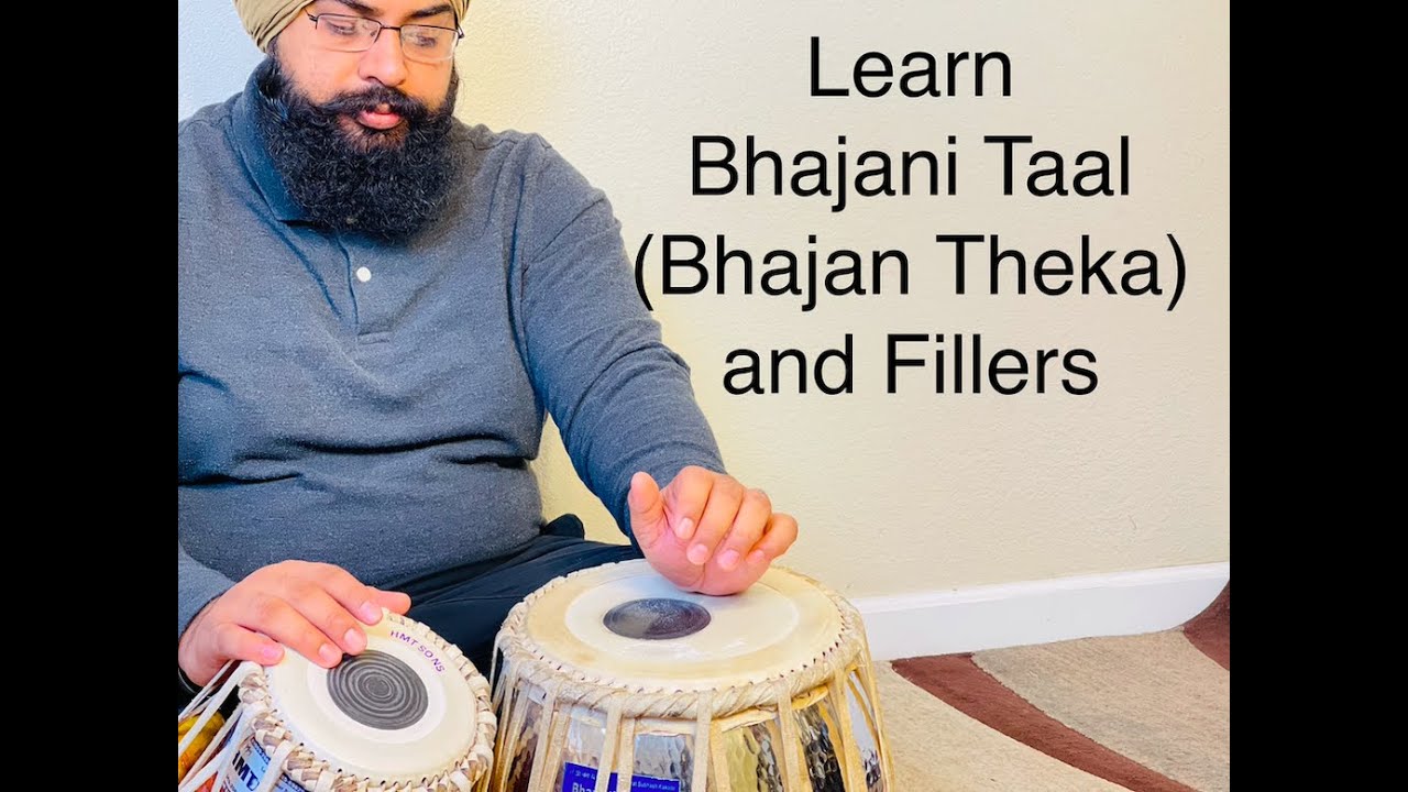 Learn Bhajani Taal, Bhajan Theka, Fillers and Tihaees. Tabla lessons in Hindi and English Part 1