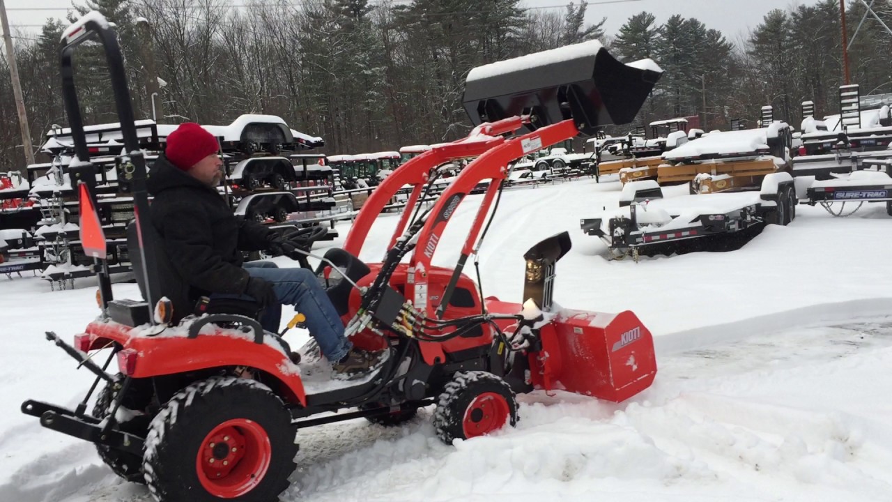 Kioti CS2210 HST Tractor Loader w/ Front Mount Snowblower