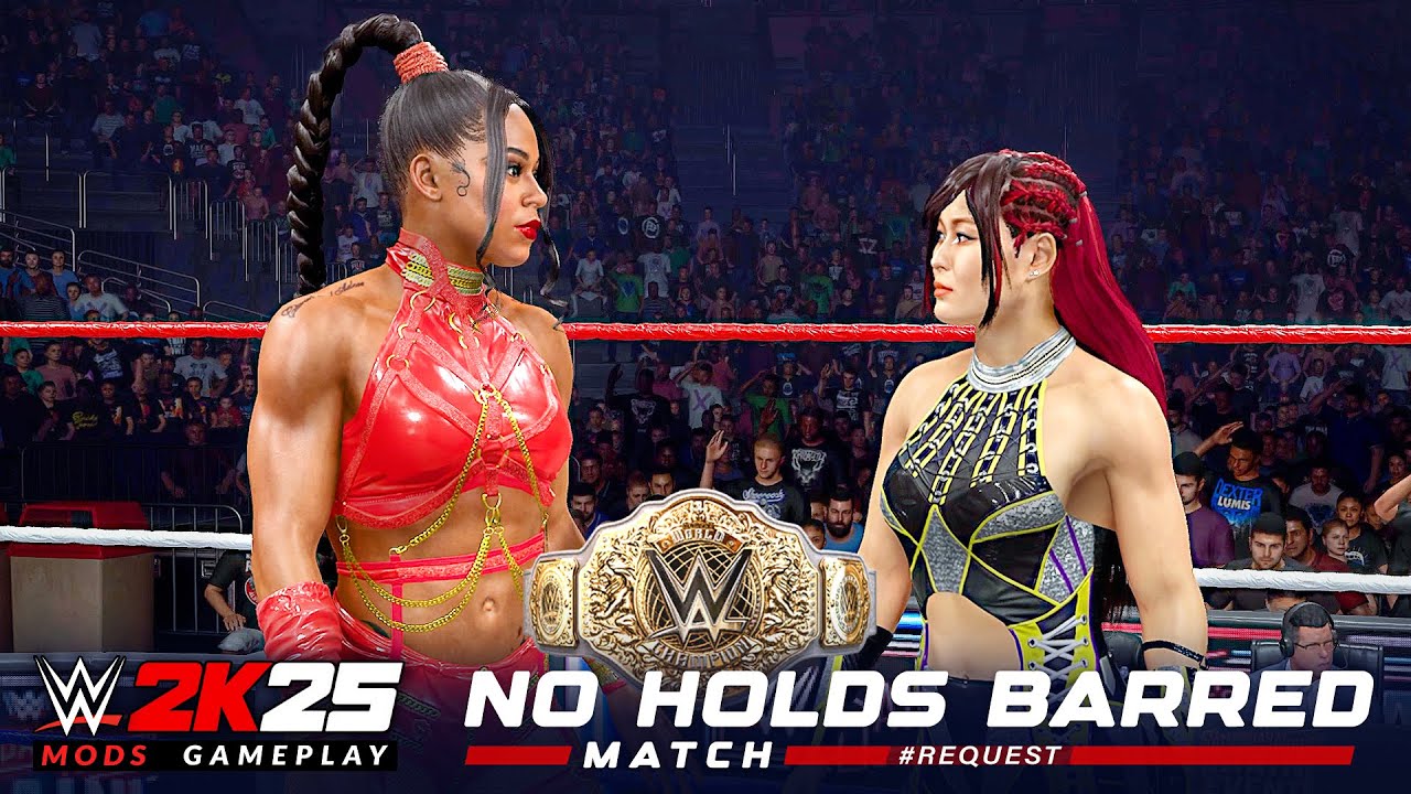 WWE 2K25 Бьянка Белэйр против Айо Скай за титул чемпиона мира WWE среди женщин
