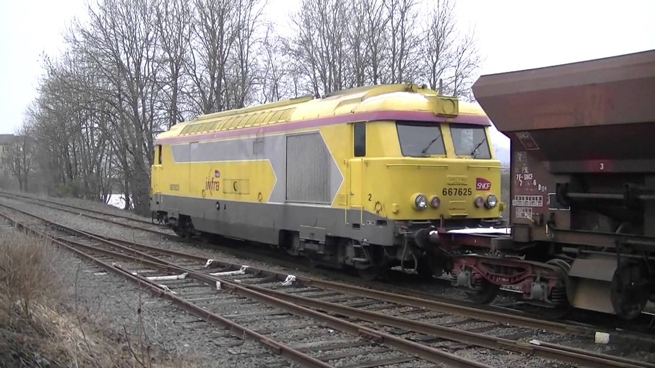 Ligne 4 à  Bas - Evette, train de l'Infra et divers près de Belfort sous la neige.