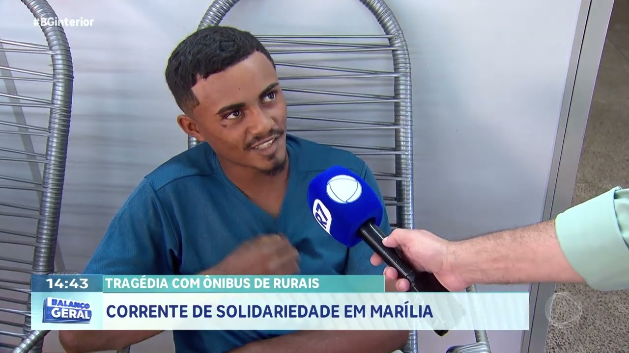 Tragédia com ônibus de rurais: corrente de solidariedade em Marília