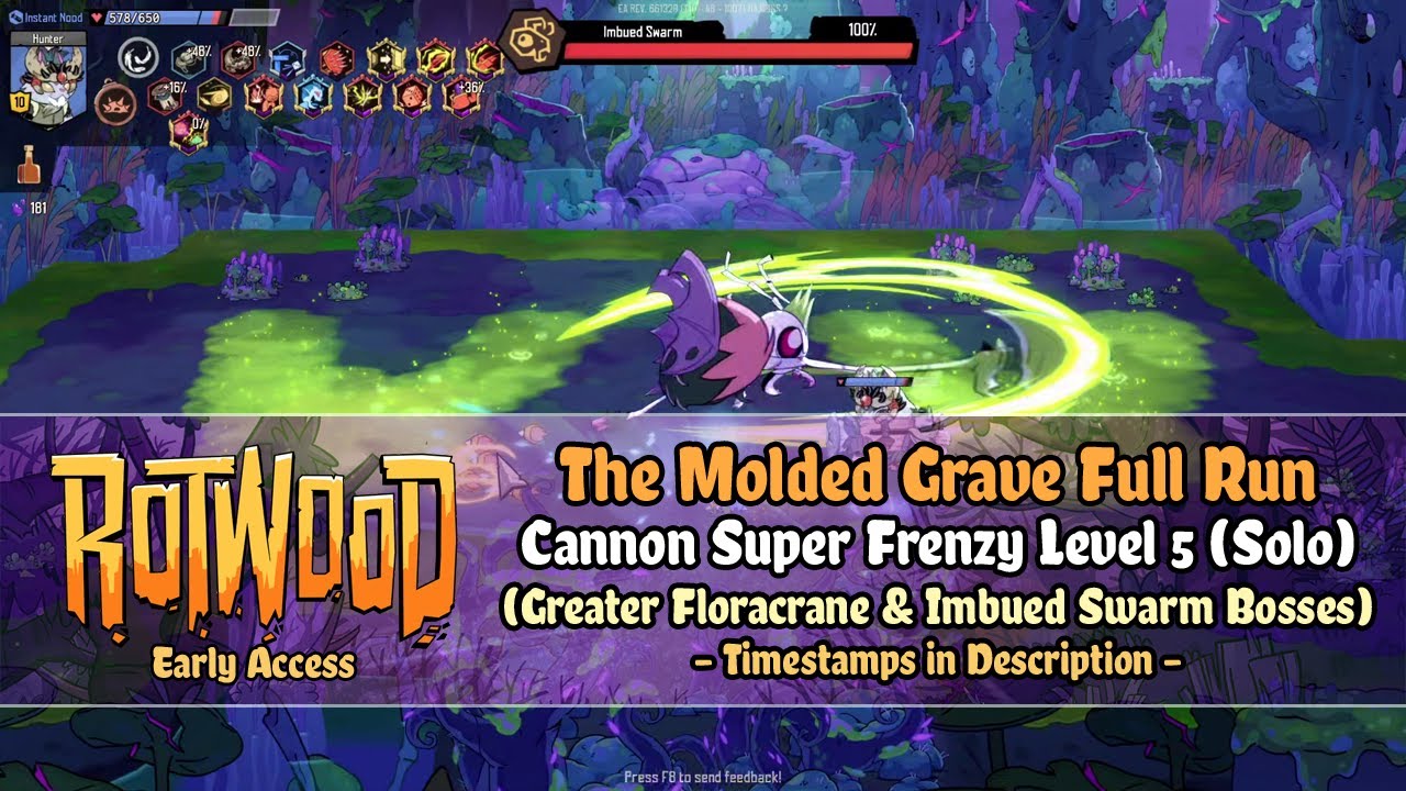Rotwood Early Access - The Molded Grave [Cannon Super Frenzy 5] Solo Run (Imbued Swarm Boss)