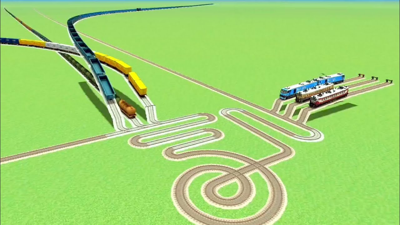 TRAIN 🐍CROSSIN CIRCLE MOST DANGEROU TRACK RISKY BUMPY 💖RAILROAD RAILWORK BEANG DRIVE TRAIN SIMULATOR