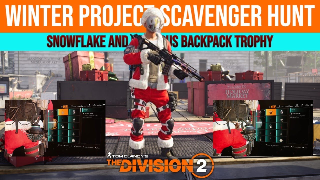 Winter Projects - Snowflake and Krampus Backpack Trophy | The Division 2 | Holiday Event Part#2