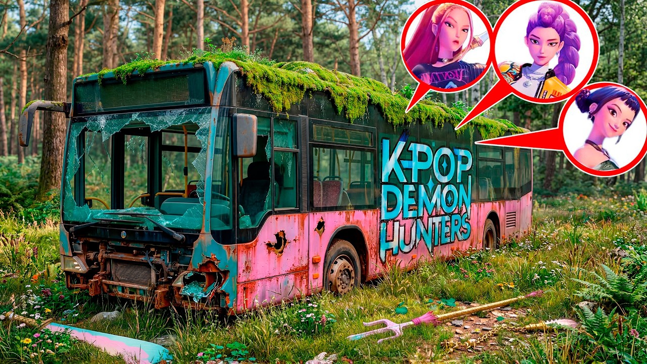 FULLY Restoration of Abandoned KPop BUS | Restoring FORGOTTEN Huntrix BUS From DEMON HUNTERS