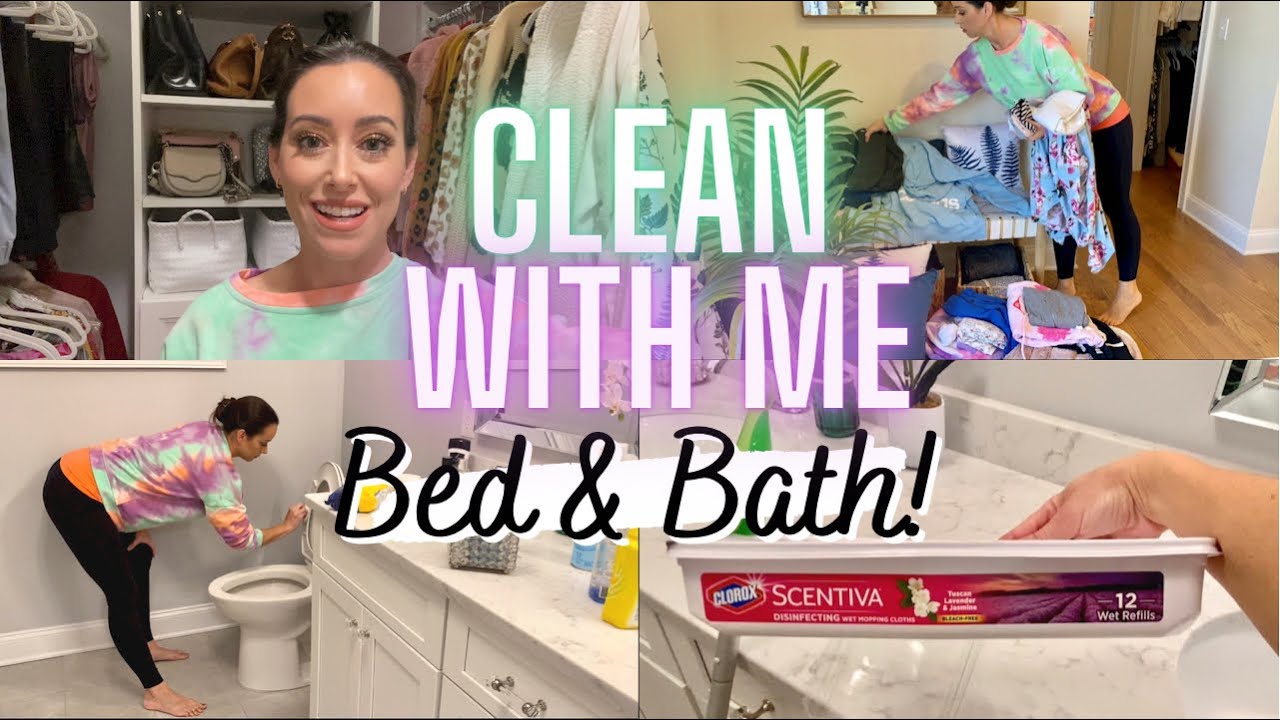 CLEAN WITH ME - MASTER BEDROOM & BATHROOM CLEANING MOTIVATION!
