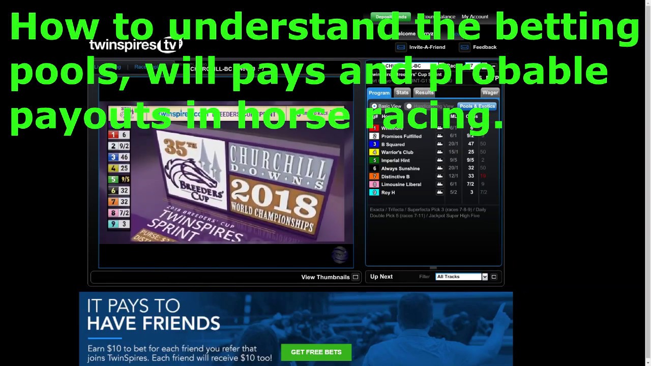 Parimutuel Betting Pools Explained. Will Pays and Probable Payouts in Horse Racing.