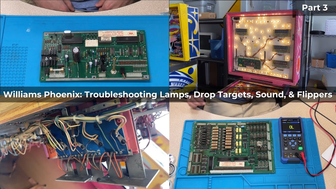 Williams Phoenix Pinball Restoration Part 3: Fixing the Lamps, Drop Targets, Sound & Flippers