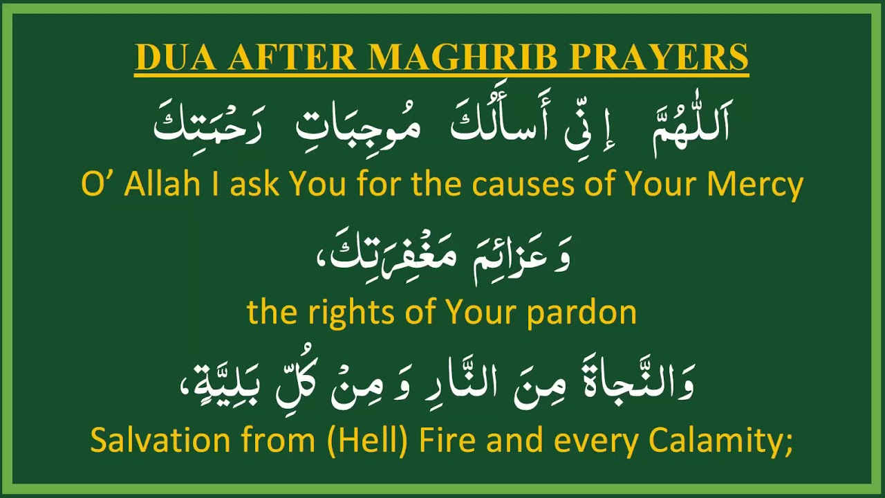 dua maghrib
