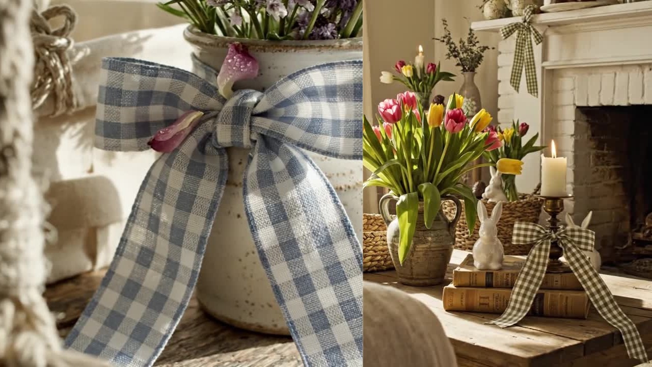 WIELKANOCNE DEKORACJE DOMU 2026 🌸 Wiosenna wycieczka w stylu vintage Cottagecore z kratką gingham...