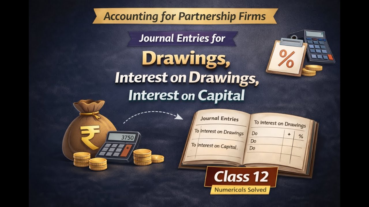 Partnership Accounts: Drawings, Interest on Drawings & Capital | Class 12