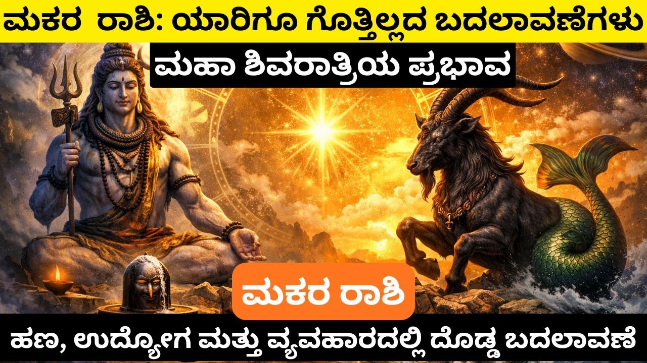 ಮಕರ ರಾಶಿ: ಹಣದ ನಿರ್ಧಾರಗಳು ಭವಿಷ್ಯವನ್ನು ಕಟ್ಟುವ ಸಮಯ Finance, Loans, Stock Market & Wealth Turning Point