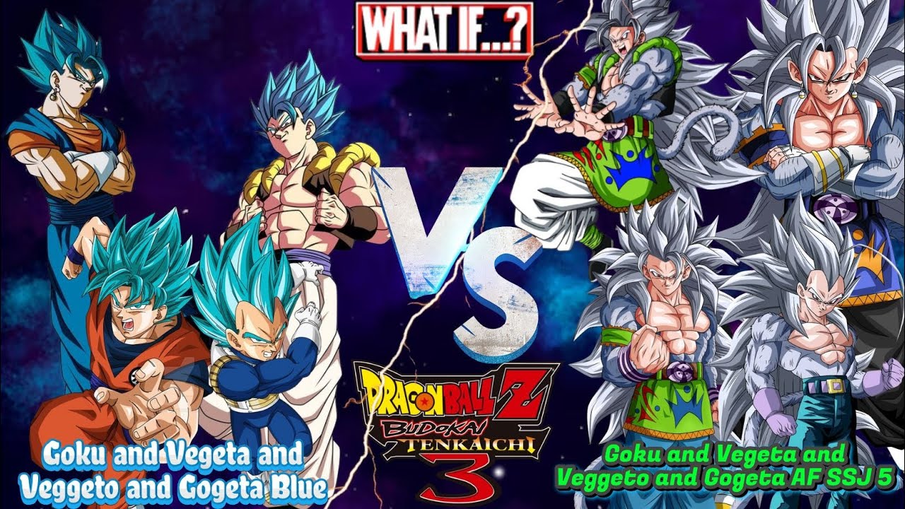 Dragon Ball Z Budokai Tenkaichi 3 Super VS AF V3 - UPDATE - Team SSJ Blue vs Team AF SSJ 5