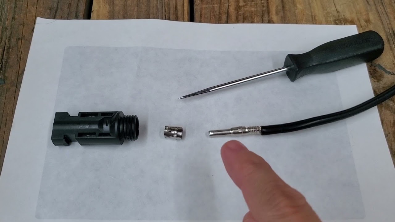 How to remove pin from MC4 solar connector